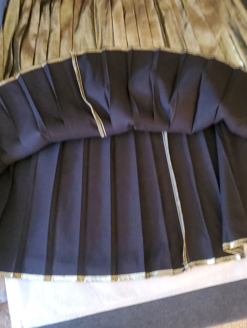 Metallic Dusty Gold Pleated Skirt - Picture 5 of 5
